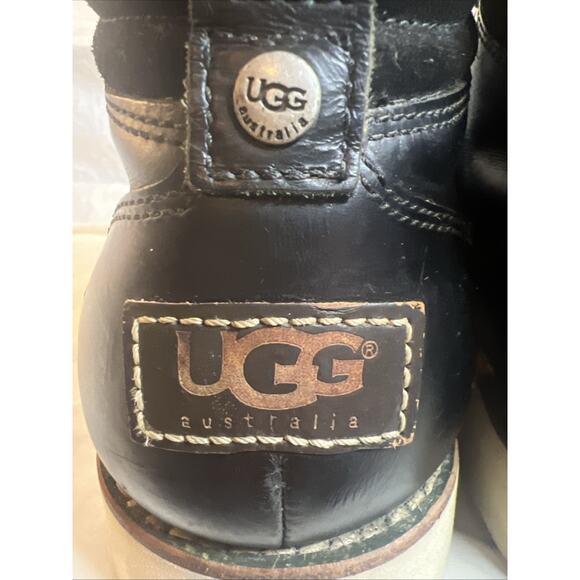 UGG Mens Waterproof Combat Boots Black Boot SZ 11 3238 Sheepskin Lined main image 9